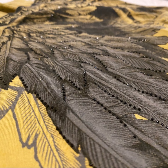 Affliction Angel Wings Long Sleeve Graphic Tee with Crocheted Arm Cutouts - Picture 4 of 13